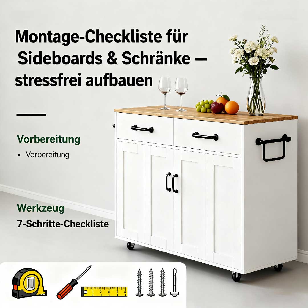 Montage-Checkliste für Sideboards und Schränke – stressfreier Aufbau mit Werkzeug