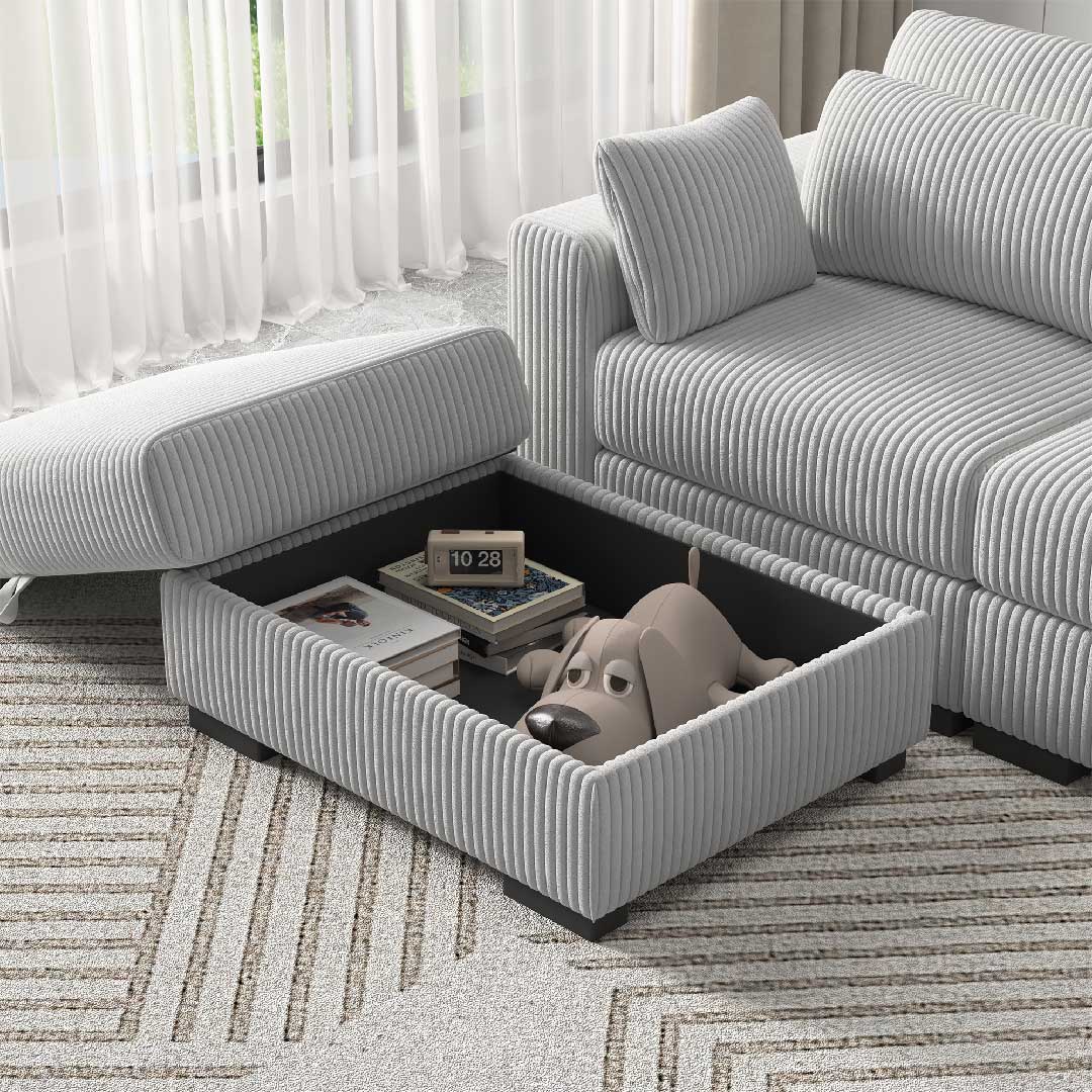 YELENARO Modulares Cord-Sofa – Weich, Bequem & Vielseitig
