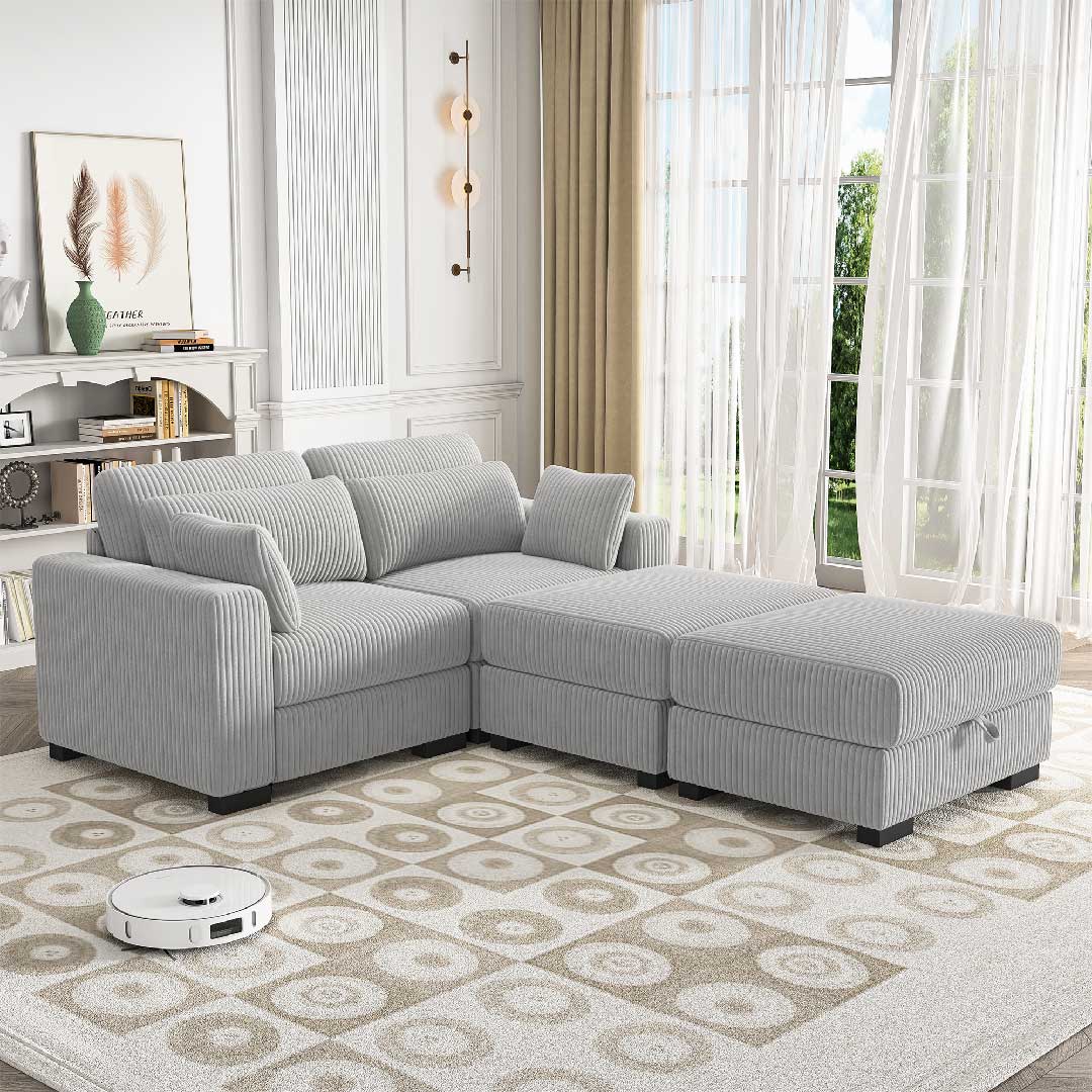 YELENARO Modulares Cord-Sofa – Weich, Bequem & Vielseitig