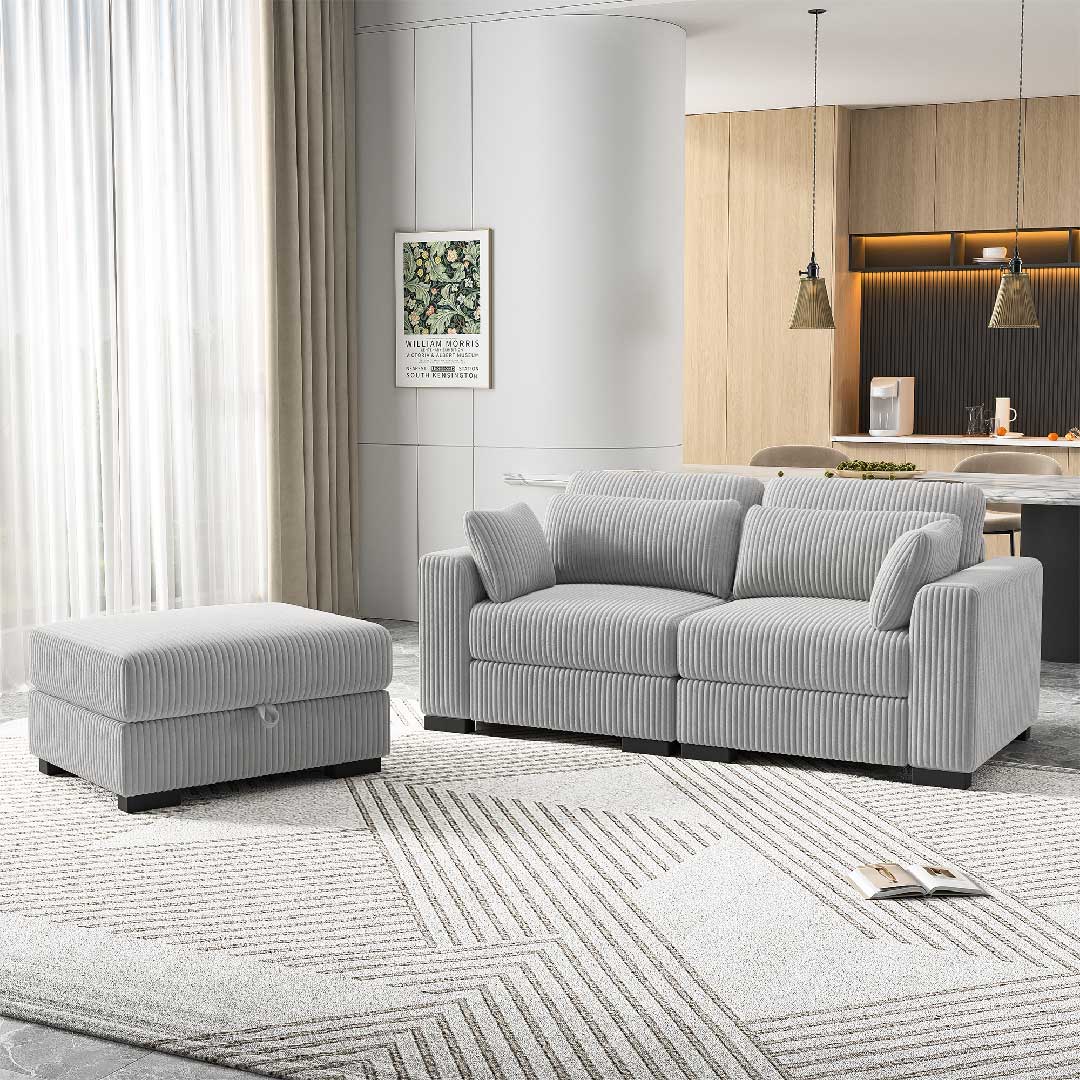 YELENARO Modulares Cord-Sofa – Weich, Bequem & Vielseitig