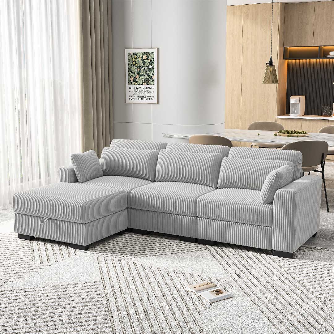 YELENARO Modulares Cord-Sofa – Weich, Bequem & Vielseitig