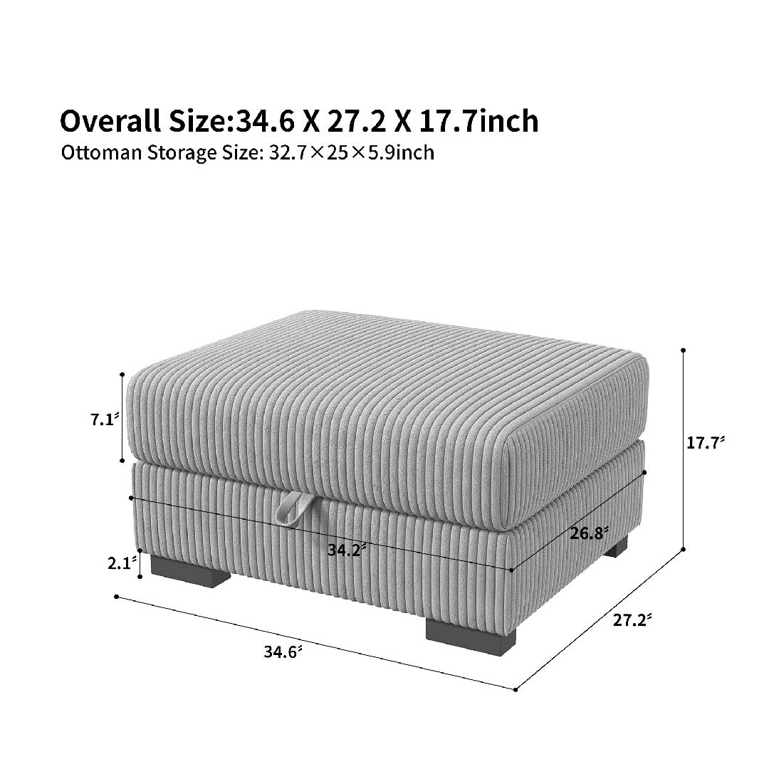YELENARO Modulares Cord-Sofa – Weich, Bequem & Vielseitig