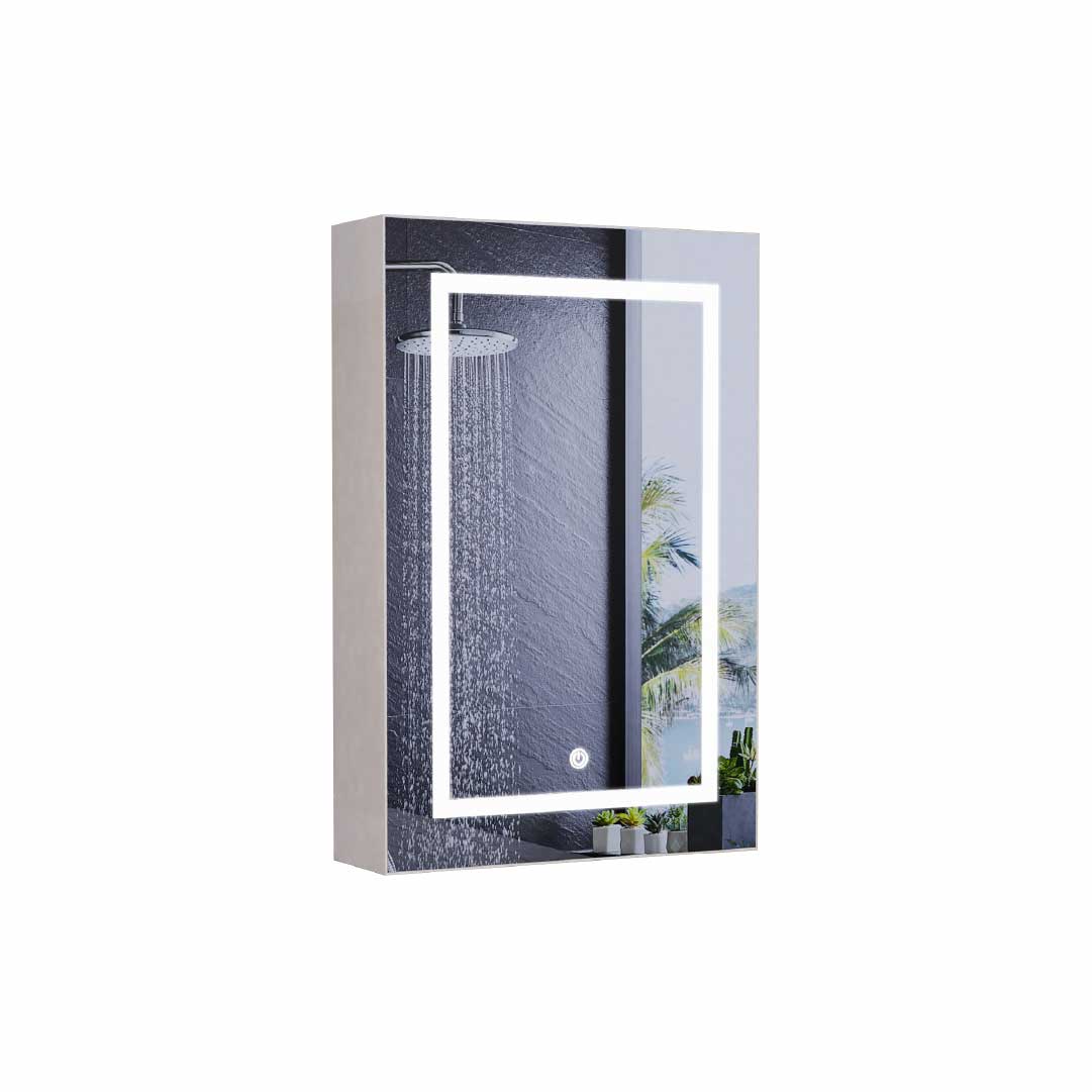 Yekenaro LED Spiegelschrank 70x50 cm mit Touch & Stauraum