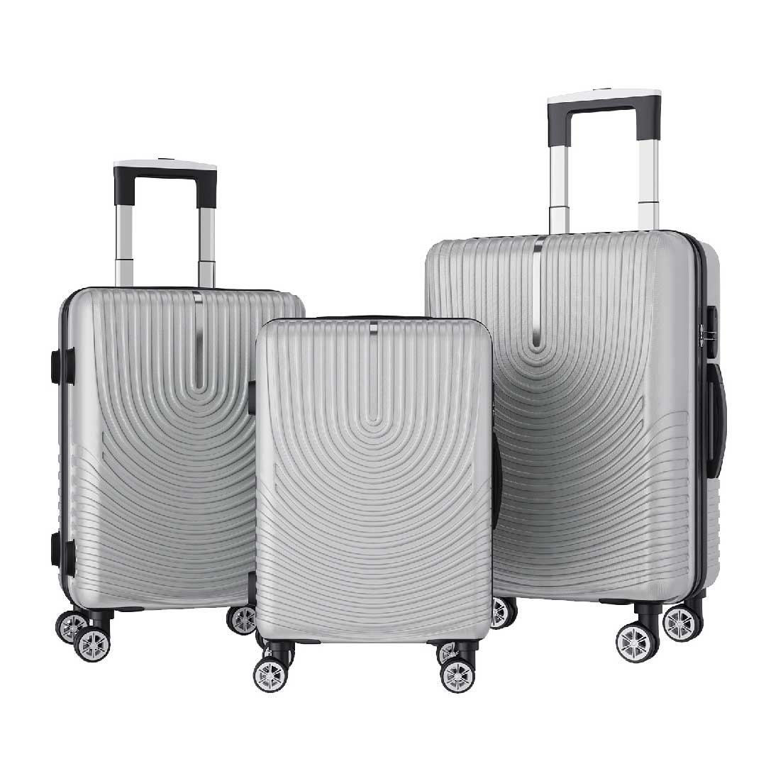 Yelenaro Kofferset 3 Teilig Hartschale mit Schloss & 360° Rollen – Leichtes Reisekoffer Set