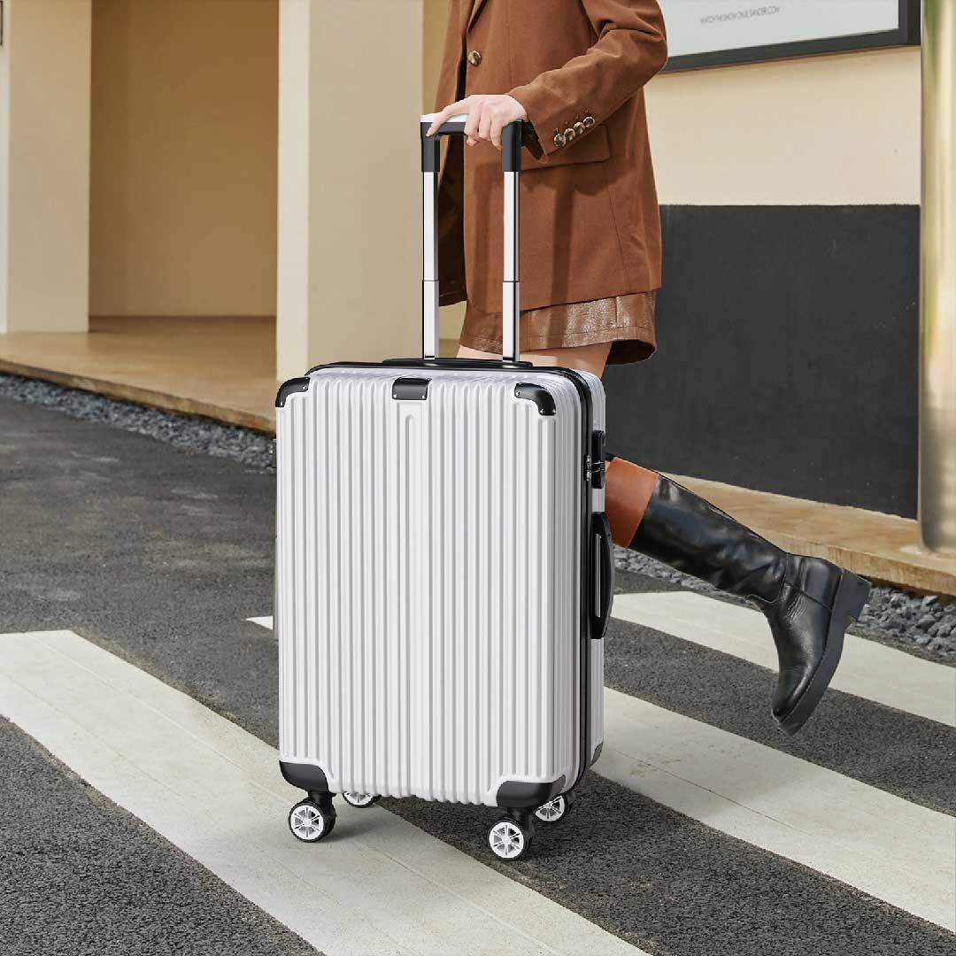 Yelenaro Kofferset 3 Teilig Hartschale mit Schloss & 360° Rollen – Leichtes Reisekoffer Set