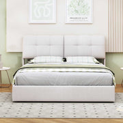 Hydraulisches Polsterbett mit Stauraum & Samt – Doppelbett