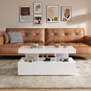 Yelenaro LED-Couchtisch mit Hochglanz & Stauraum