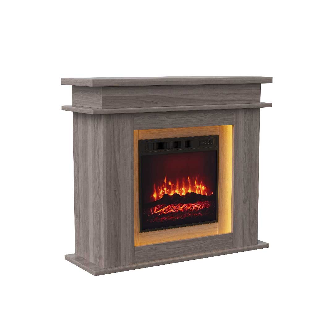 Yelenaro Elektrokamin 39" mit Heizung, 3D-Flamme & LED-Ambientelicht