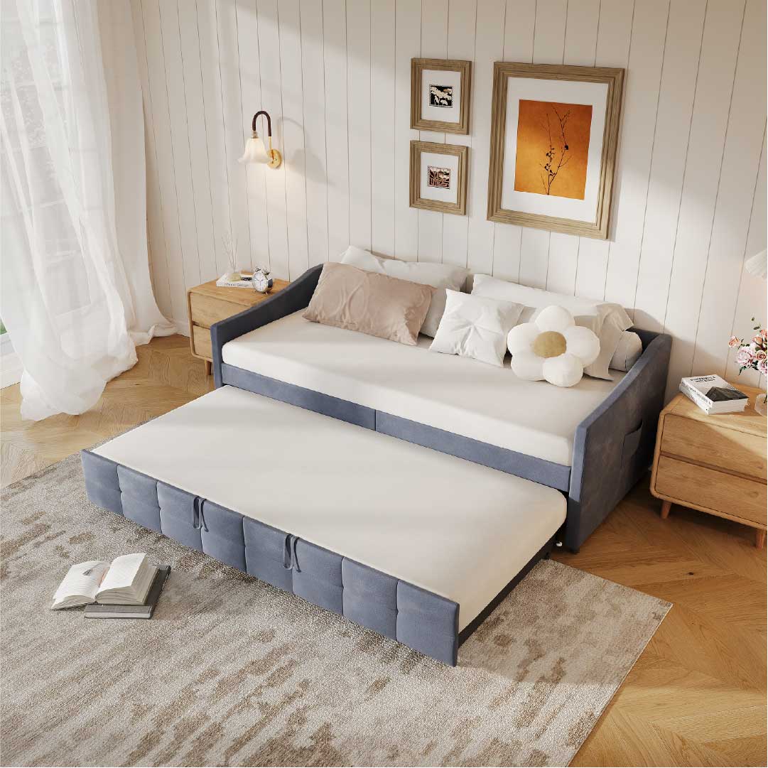 Yelenaro Ausziehbares Schlafsofa mit Lattenrost – 2-in-1 Sofa Bett 90×200