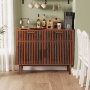 Yelenaro Küchen-Sideboard aus Holz im Essbereich, viel Stauraum für Geschirr und Küchenzubehör, ruhiges skandinavisches Design