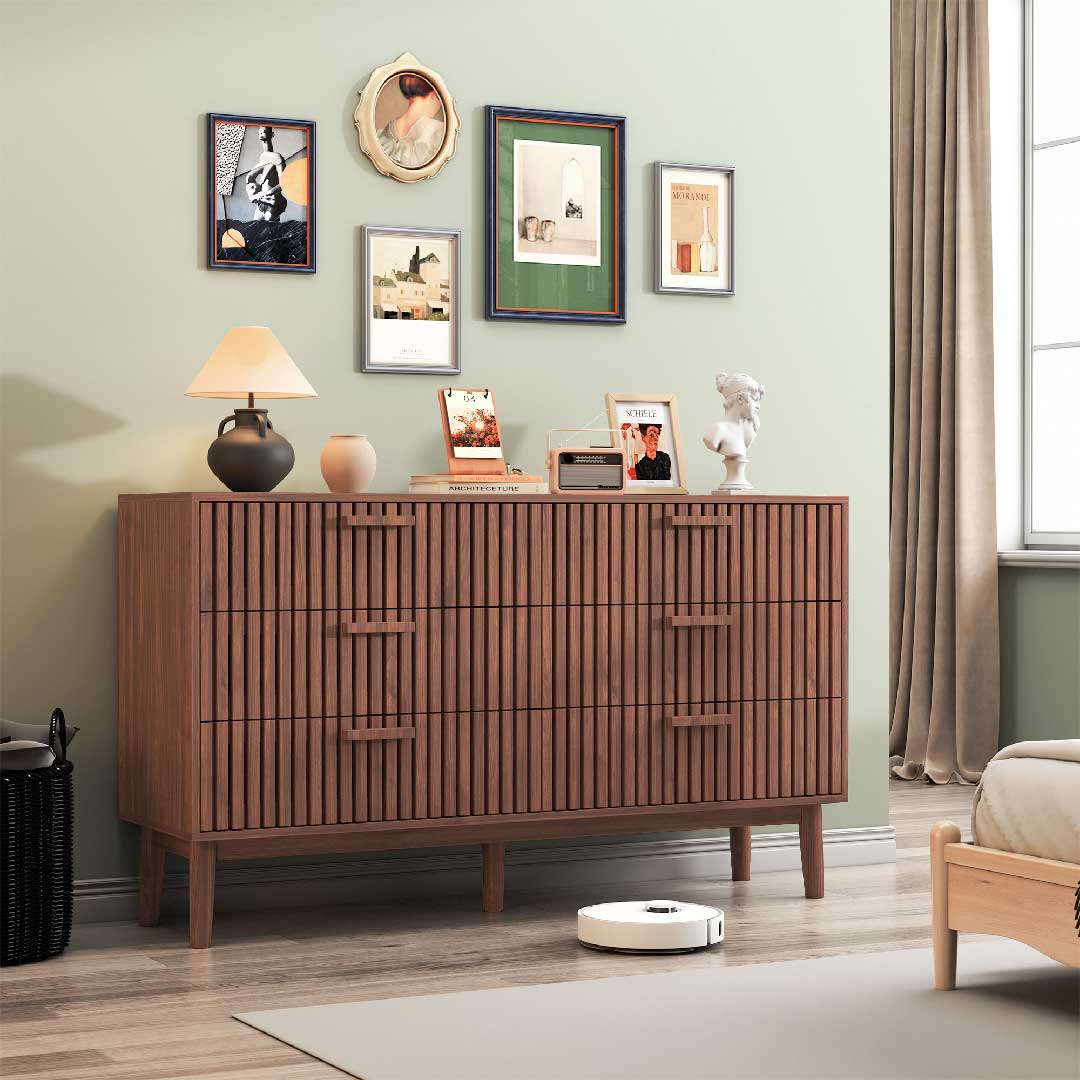 Moderne Kommode von Yelenaro mit Holzstruktur – vielseitiges Sideboard für Wohn- und Schlafbereich