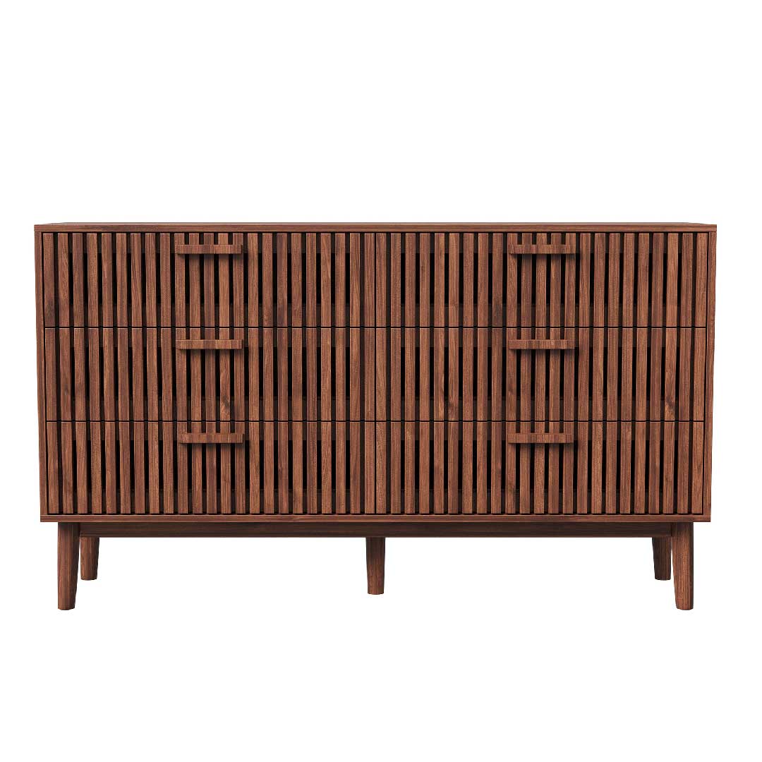Yelenaro Sideboard mit 6 Schubladen in Holzoptik – moderne Kommode für Esszimmer und Wohnzimmer