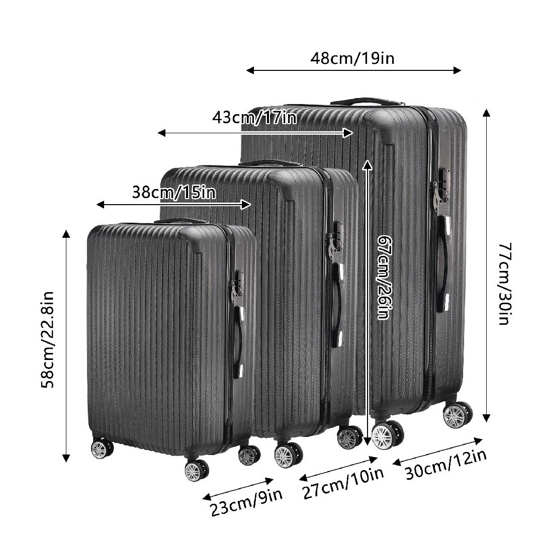 Yelenaro Kofferset 3 Teilig Hartschale – Leichtes Reisekoffer Set mit TSA Schloss
