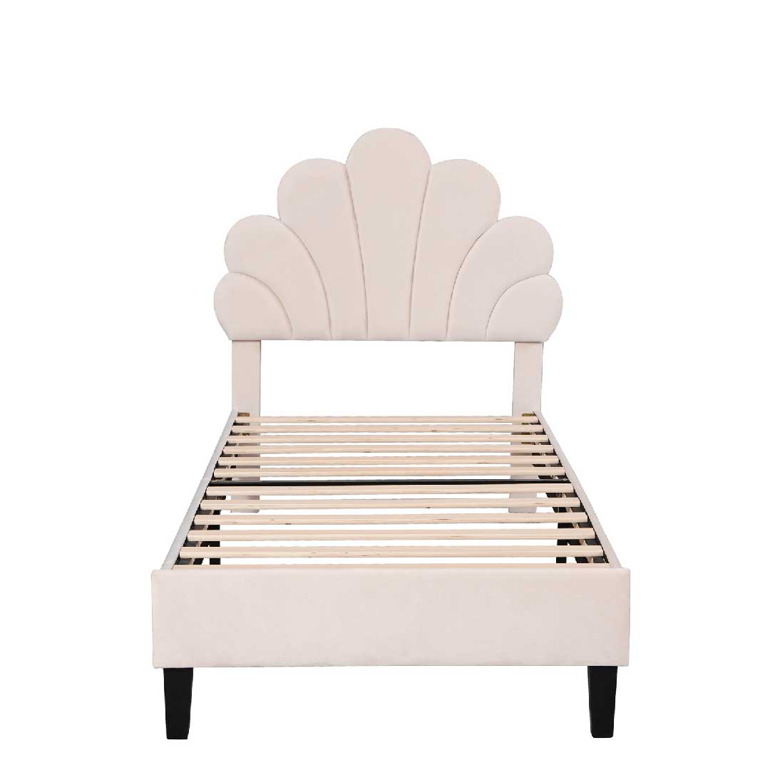 Yelenaro Kinderbett 90x200 – Samt oder LED Wolkenbett für Mädchen