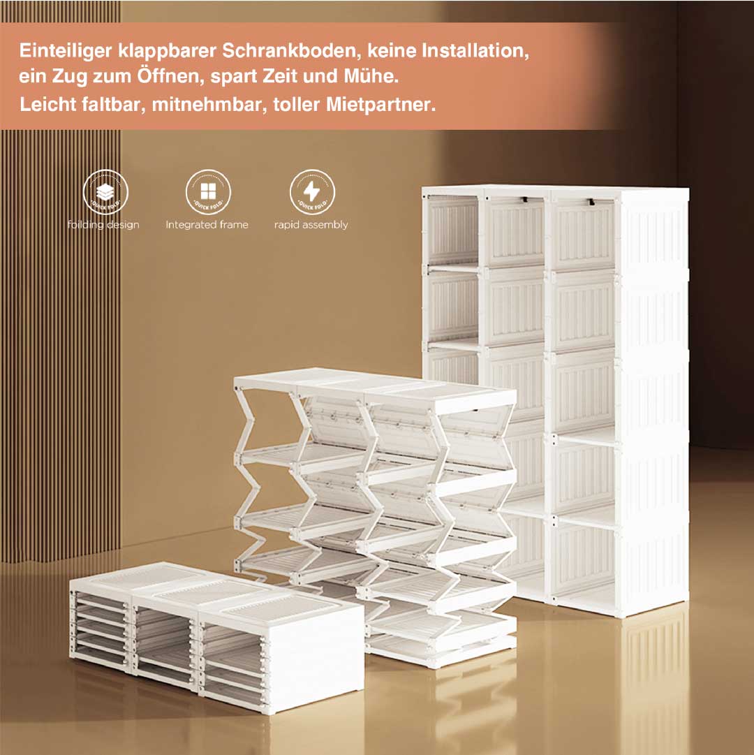 Yelenaro Faltbarer Kleiderschrank 170 cm – Schmal & Transparent