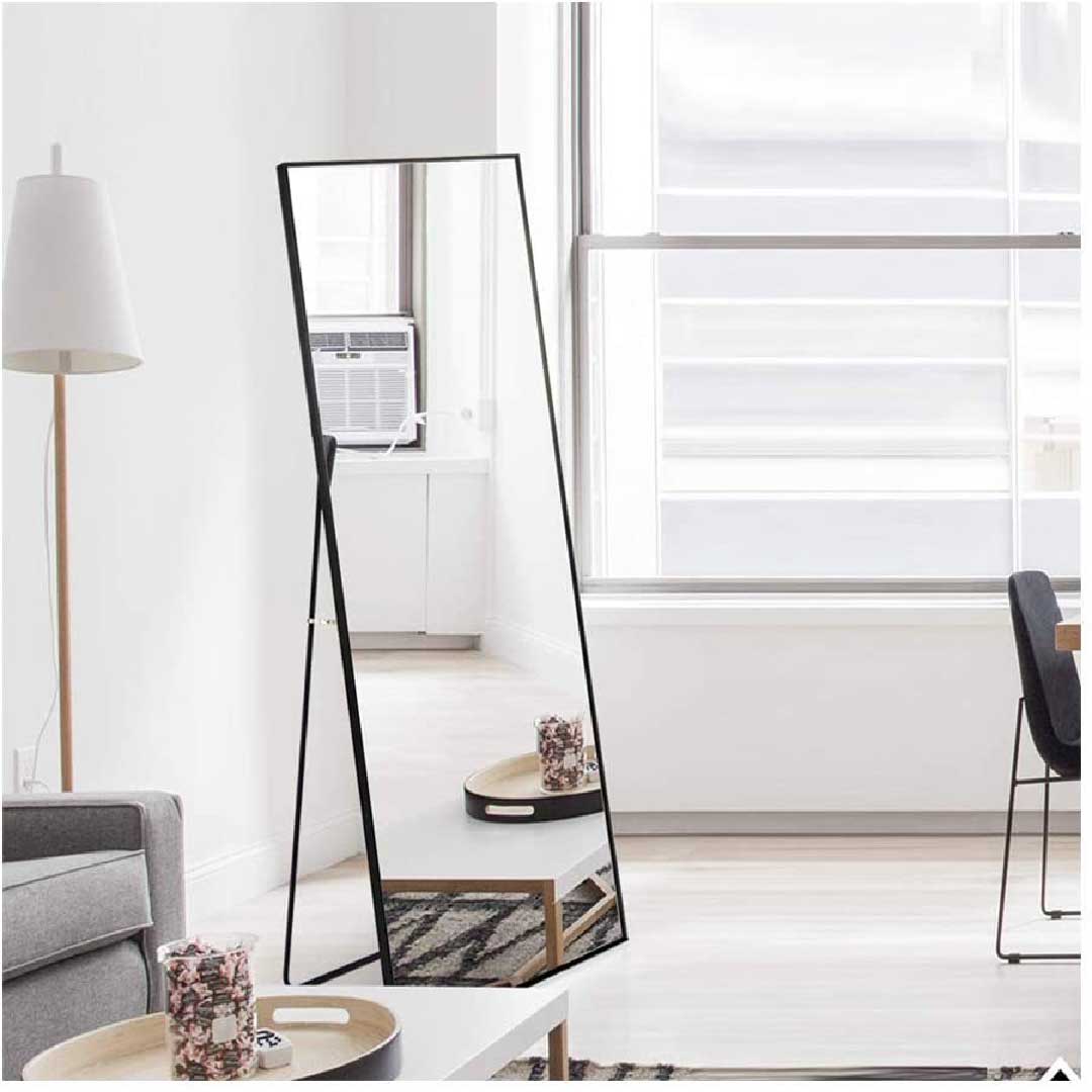 Yelenaro Ganzkörperspiegel 150×40cm Gold/Schwarz, Rechteckig